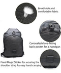 Compact Tactical Travel Sling Bag With Molle System Crossbody Shoulder Pack featuring breathable fabric and concealed pocket details