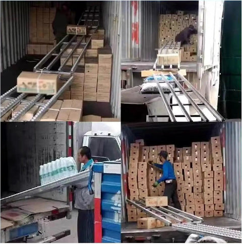Ultra Lightweight Plastic Roller Conveyor Slides Six Pack 300 CM Long Warehouse Conveyor System Accessories for box loading