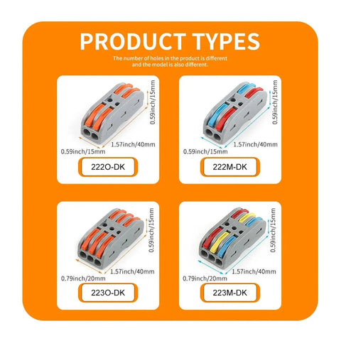 Get These Lever Wire Connectors For 10 Or 50 Pk With 28-12 Awg Tool Free Push In Terminals For Home Wiring And Led Projects Featuring Tin Plated Copper Contacts And Flame Retardant Housing, 4 model sizes