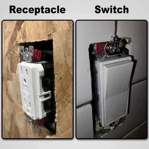 Outlet Spacers For Electrical Boxes 48 Piece Red Spacers Set for Receptacle and Switch Installation