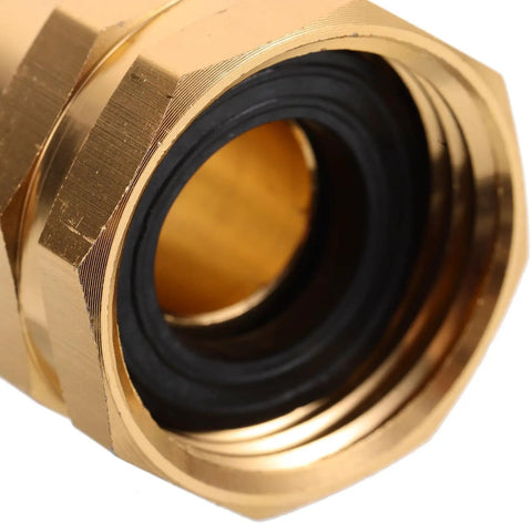 Top-Tier Garden Hose Repair Kit featuring 2 Brass Sets with Heavy-Duty Clamps And Seamless Gaskets for Effortless Leak-Free Installations On All Your Watering Hoses At Home brass fitting close-up