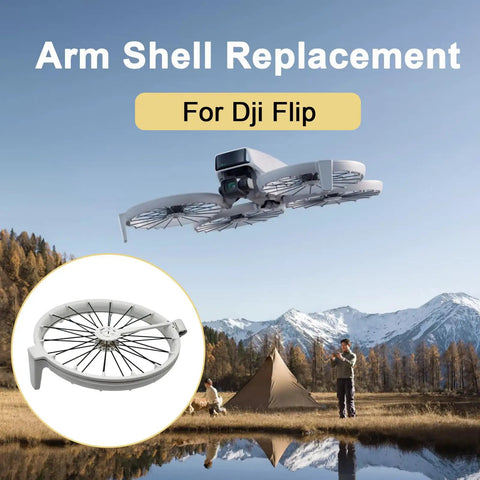 Dji Flip Foldable Arm Shell Replacement Part Right Front Arm Cover And Propeller Guard Gray Body Shell Repair Kit For Dji Flip Drone Durable Easy Install Extends Flight Life in flight.