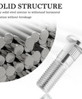 5 Pack M12x1.50 Wheel Stud Kit Steel Lug Stud Replacement for Acura and Honda Cars showing solid steel structure