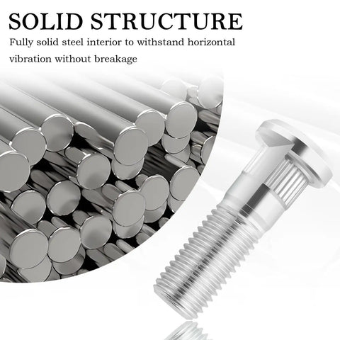 5 Pack M12x1.50 Wheel Stud Kit Steel Lug Stud Replacement for Acura and Honda Cars showing solid steel structure