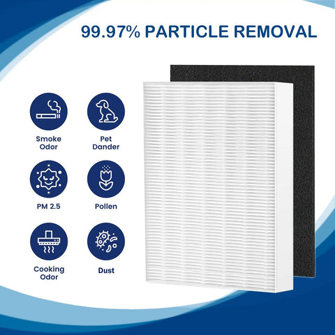 HEPA Replacement Filter Pack For Air Instinct And Oreck Purifiers Includes Two True HEPA Filters And Four Carbon Pre Filters