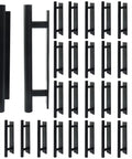 30 Pack Self Stick Push Pull Helper Door And Cabinet Handles For Kitchen Cabinets Drawers Adhesive Mount No Drilling Needed Easy Grip For Smooth Operation And Durable Plastic, matte black ABS