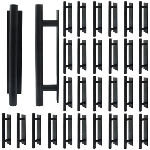 30 Pack Self Stick Push Pull Helper Door And Cabinet Handles For Kitchen Cabinets Drawers Adhesive Mount No Drilling Needed Easy Grip For Smooth Operation And Durable Plastic, matte black ABS