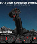 One-Handed RC Radio Transmitter With 4 Channel Receiver 2.4GHz Remote For Cars Boats Drones And Planes Starter-Friendly Ergonomic