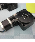 Motorized Rotary Positioning Stage With Electric Indexing Plate, 360 Degree R Axis Turntable on tabletop with stepper motor