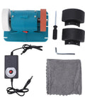 Sick Mini Bench Grinder Hitting 6000 Rpm With Dual 36 And 60 Grit Wheels offers tool sharpening with accessories and a power controller.