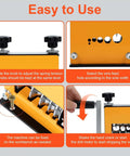 Steps to use Pro Grade Cable Stripper Tool For 3 To 17mm Wires With 6 Channel And 5 Blades Drill Powered Or Hand Crank