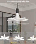 XEGZLH E27/E26 Screw in LED Ceiling Fan Light Even Lighting Distribution for Bedroom Kitchen Comfort in tri-color setting.