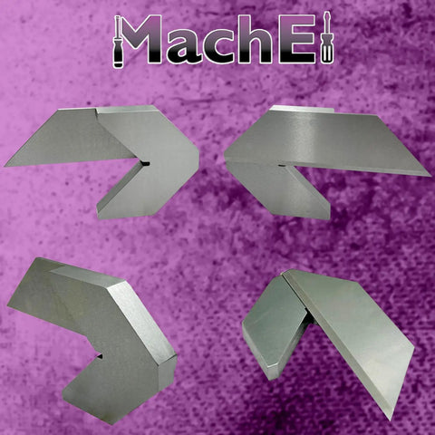 Top Shelf Center Square And Precision Center Finder For Round Bars Up To 1.5 Inch Diameter Crafted From Cold Rolled Steel on purple background.