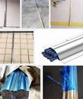Stainless Steel Cable Raceway Cover For Office And Home Desks, Metal Cord Concealer With Screws, Paintable 30 Piece Set in use