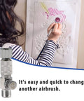 Airbrush Quick Release Disconnect Coupler Kit With Adjustable Valve Easy Connect No Screw Hassle with female fittings