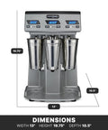 Beefy Workhorse Triple Spindle Drink Mixer With Independent 1 HP Motors Countdown Timer Digital Display Automatic Start