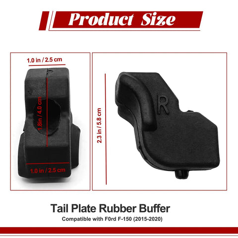 Tailgate Bumper Cushion Kit With Bolts For Ford F150 2015 Through 2023 5.5Ft Or 6.5Ft Bed Left And Right Sides Rubber Stops Replacement