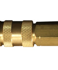Milton S-766 brass 3/8 in FNPT female V-style high-flow coupler with knurled grip