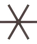 Heavy Duty Smart Outdoor Ceiling Fan Featuring Top Shelf Aircraft Grade Aluminum Blades Hella Smooth Brushless Motor Smart WiFi App Control And Killer High Performance Airflow In Classic Oil Rubbed Bronze, showing blades from above.