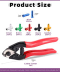 All In One Bike Repair Kit With 121Pcs Heavy Duty Cable Cutter Spoke Nipples And Crimps Set with 6 color end caps and red cable cutter