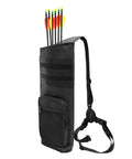 Ultra Lightweight Back Arrow Quiver for Target Practice Holds 22 to 28 Arrows with Molle System in Black