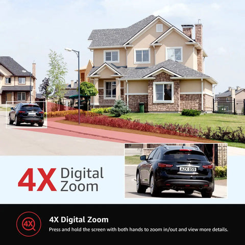 Outdoor 2K Security Camera Wireless WiFi IP System With 360 Degree View Motion Detection Auto Tracking Two Way Talk Floodlight