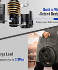 Non Slip Bit Holder Key Chain Set Six Pack For One Quarter Inch Hex Shank Bits Compatible With Drill And Impact Driver