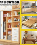 Heavy Duty Cam Screws And Lock Nuts Forming A Rock Solid Grip For No Fuss Furniture Assembly and Quick Fix Ups On Dressers Bookshelves Desks Cabinets Pro Grade 200 Piece Installation Kit shown in furniture applications.