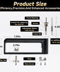 Amazon adjustable sheet metal circle cutter (2–12 in) with black frame; includes cutter bit, screws, pivot pen set.