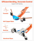 Copper And Aluminum Tubing Bender Kit One Quarter Inch To Seven Eighths Inch With Ratcheting Workhorse Pipe Bender