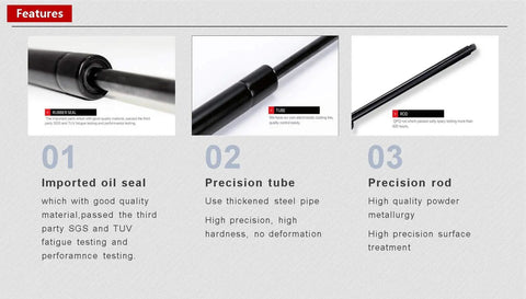 Features of Two Pack Twenty Point Seven Five Inch Rear Liftgate Struts For Trunk Hatch Gas Spring Lift Supports.