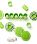 Rapid RH L6 Smart Sensor 25 Pack In Situ Concrete Moisture Testing With ASTM F2170 Compliance And Easy Relative Humidity Readouts For Hardwood Laminate Vinyl Tile Carpet And Epoxy Floor Installations, green sensor caps and discs