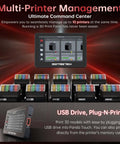 Multi-printer management display from Panda Touch Upgrade Touch Screen Kit For Bambu Lab P1P P1S X1C X1E A1 Mini 3D Printers