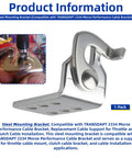 Throttle Cable Bracket For Automotive Installation With Broad Compatibility To TRANSDAPT 2334 Bracket And Dometic Boat Clip Assemblies 036174 035531 031419 Durable Mount For Secure Throttle Cable Routing And No Fuss Boat Or Car Setup, steel 1-pack