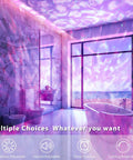 Galaxy Projector Night Light For Bedroom And Parties With Bluetooth Speaker, starry nebula effect in elegant bathroom