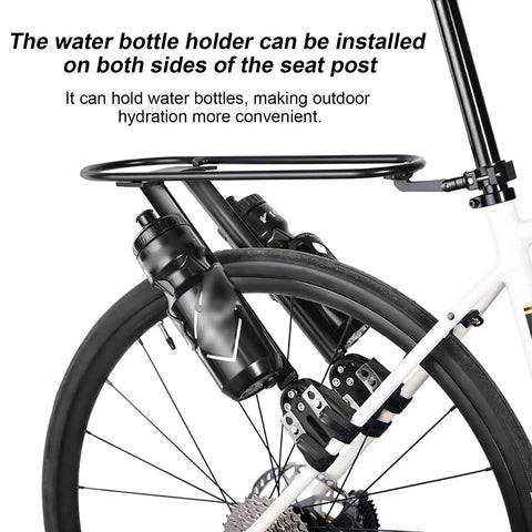 Sleek Carbon Fiber And Aluminum Rear Bike Rack For Mountain And Road Bikes Built Different To Haul Gear Reliably Every Time Without Extra Bulk Or Concerns with water bottle holder