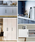 25 Pack Black Cabinet Pulls 5 Inch Matte Black Cabinet Handles For Kitchen Dresser Drawers Modern Hardware Durable Stainless Steel Zinc Base Smooth Rails Easy Install 128mm Center 12mm Diameter 190mm Overall on various cabinets