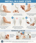 Install instructions for Hassle Free Heavy Duty Suction Cup Razor Holders For Bathroom Sink Organizer 2 Pack.
