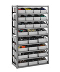 8 Tier Heavy Duty Steel Storage Rack With 27 Bins Shelving Unit Built Tough Durable Steel Frame Easy Assembly for organization