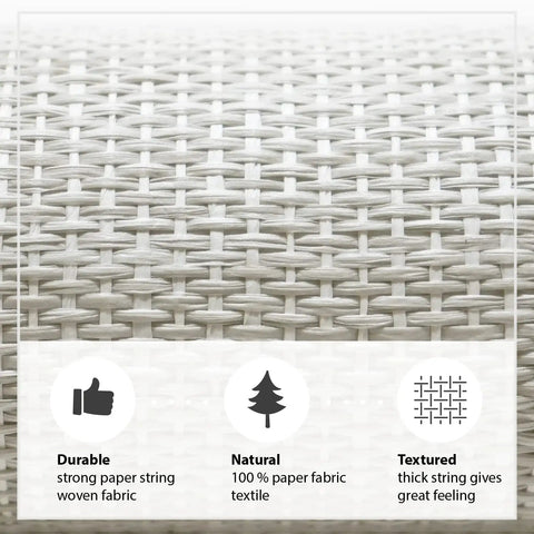 Marbletile Style Wallcovering Dope Gray Ivory White Grasscloth Texture 36 Inch Wide Roll 8 Yards Long Natural Paper Weave