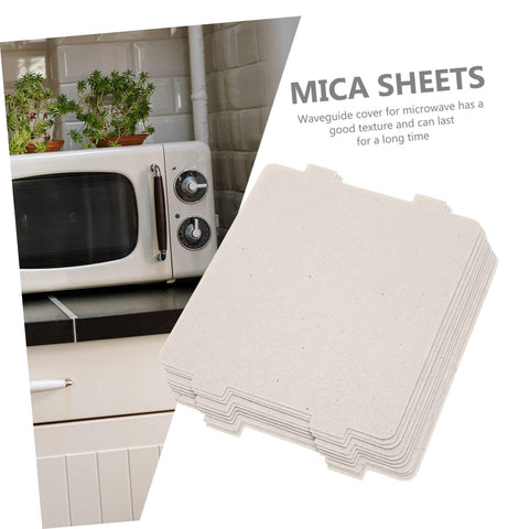 Stack of mica sheets beside microwave for Ten Piece Microwave Cover And Waveguide Mica Sheets Set For Oven Cavity Insulation And Heat Resistance Must Have Kitchen Upgrade Practical Microwave Oven Accessories Mica Sheets For Plate Cover Right Wall And Upper Wall Install.