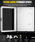 Heavy Duty Wall Mount EV Charger Cover For Outside Straight Up Weatherproof Electric Vehicle Charging Station Shell dimensions and features displayed.