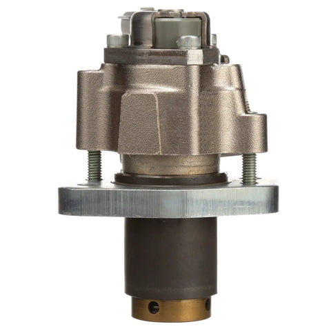 Brand New Fresh Frame Mounted Mechanical Fuel Pump Assembly with Gaskets Included OE Quality Replacement HM10014 side view showing metal and durable construction.