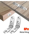 8-Pack Rotating Concealed Door Hinges for Cabinets and Panels, 270 Degree Foldable Metal Hinges with smooth edges