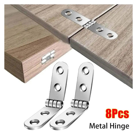 8-Pack Rotating Concealed Door Hinges for Cabinets and Panels, 270 Degree Foldable Metal Hinges with smooth edges