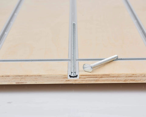 36-Inch Aluminum T Track With Wood Screws, Double-Cut Profile, Predrilled Mounting Holes, Fine Sandblast Anodized Silver Finish, 2-Pack