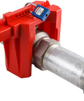 Prinzing Ball Valve Lockout Red For 2 To 8 Inch Pipe Size Large Lockout Tagout Device With Padlock Compatibility, industrial safety equipment
