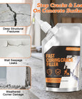 Tough As Nails Concrete Crack Filler And Waterproof Sealer For Driveways Patios And Garage Floors Heavy Duty two pack on a work surface.
