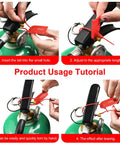 Plastic Tamper Seals Set Of 100 Pull Tight Security Seals With Breakaway Tags for fire extinguishers, usage tutorial displayed.