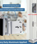 Heavy Duty Aluminum Door Security Lock Reinforcement Latch, Anti Kick In Safety Protector For Front And Interior Doors